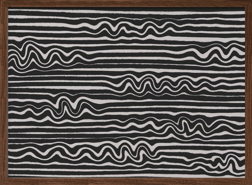 Wavey Stripes Square Poster